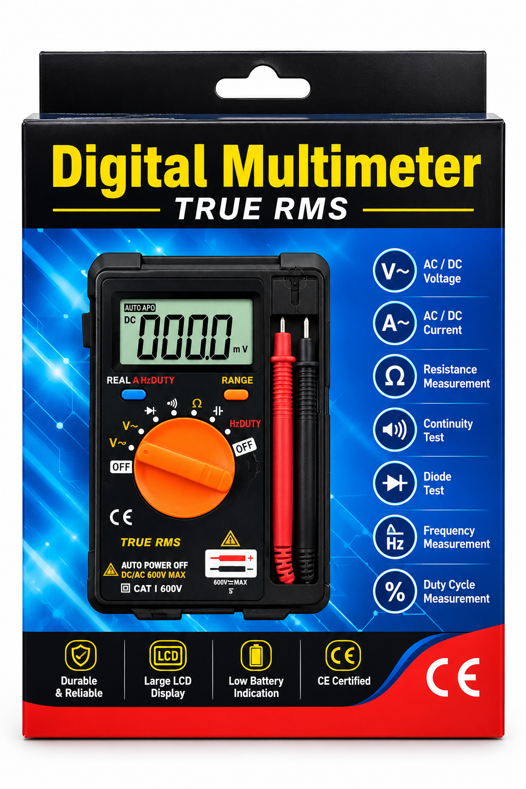 Digital Multimeter Packaging Mockup